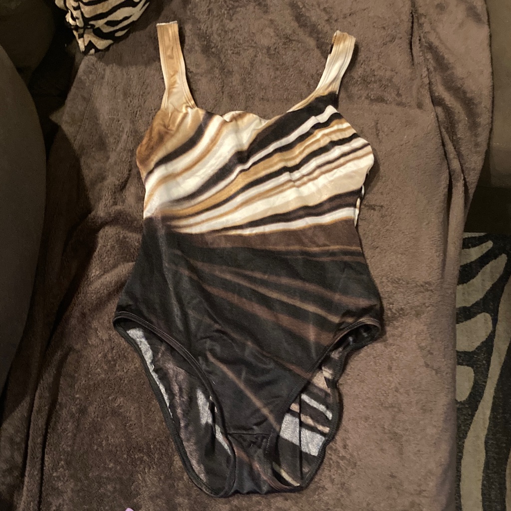 Longitude Brown And Black Women's One Piece Swimsuit